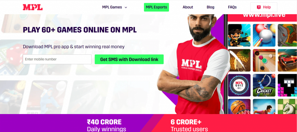 यदि आप गेम खेलकर पैसे जितना चाहते हो तो MPL download करो - इसमें game khelo aur paise jeeto