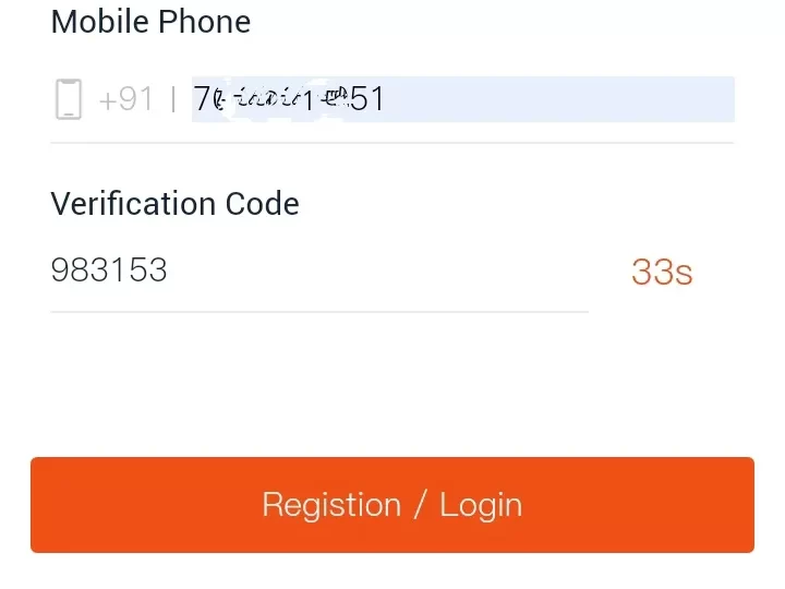 orich app login and register