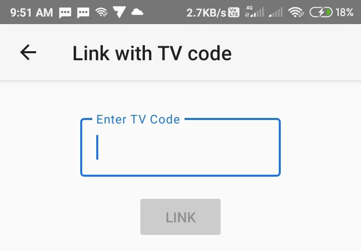 link youtube on tv with tv code